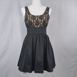 Twenty Black Nude Illusion Party Dress M y2k